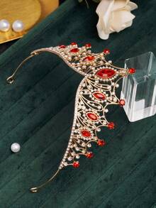 1PC Multi-Color Vintage Luxury Rhinestone Princess Crown, Bridal Wedding Party Birthday Evening Gala Annual Meeting Ball Show Dress Hair Accessory - Multicolor - View 11
