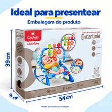 Cadeira de Balanço Azul Vibratória com Som para Bebês - Castela - Azul - Visão 9