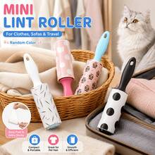 2pcs Portable Travel Lint Roller - Mini Pet Hair Remover, Suitable For Clothes, Furniture, Car Seats, Gift Bags And Other Daily Cleaning | Stock Cleaning Tool - A - View 2