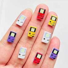20/50/100pcs Mini Game Console Resin Stickers, Small Charming Sweet Multifunctional Rhinestone Decor, Suitable For DIY Scrapbooking And Flat Art Creative Accessories - Random Mix - Multicolor - View 6