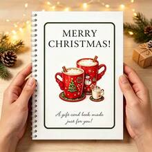 Buku Kartu Hadiah Natal untuknya, Buku Penyimpanan Kartu Hadiah Liburan dengan Slot Kartu, Tempat Kartu Hadiah Natal Berwarna Merah Muda yang Lucu, Hadiah Natal untuk Istri, Pacar, Ibu - Rectangle - View 4