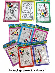 50pcs Watercolor Painting Set, Includes Watercolor Paper, Watercolor Paints (4 Colors), 1 Brush, 1 Card - Multicolor - View 10