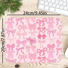 1pc Black Bow Print Mouse Pad, White Coquette Ribbon Bowtie Pattern Extended Desk Mat For Home Office And Gaming, Sizes S/M/L/XL - View 11