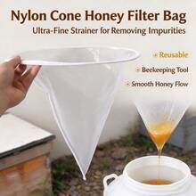 1pc Nylon Conical Honey Filter Bag, Ultra-Fine Mesh, Designed To Remove Impurities, Reusable, Professional Beekeeping Tool - View 2