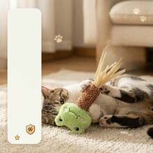 1pc New Cute Frog Corn Cob Cat Teaser Toy, Raffia Material, Teething, Scratch-Resistant And Durable, For Cat Self-Entertainment - Multicolor - View 5