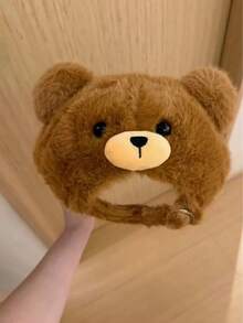 Funny Embroidered Reversible Bear Ear Plush Baseball Cap, Unisex Autumn/Winter Warm Face-Slimming Hat - Funny - View 10