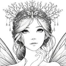 1 Adult Coloring Book Forest Elves Adult Coloring Book, Magic Forest Coloring Pages, Stress Relief Activity Book, Suitable For Fantasy Lovers Friends, Halloween, Christmas, Holiday And Birthday Gifts - Forest Elf - View 7