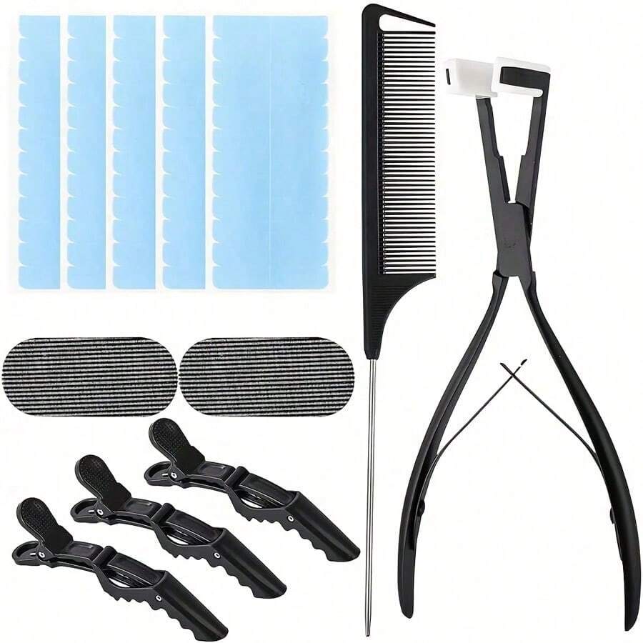 Professional Hair Clip Hairpin Hair Accessory Tool Set, Flat Hair Clip Hairpin Tool With Double-Sided Replaceable Adhesive Tape - View 1