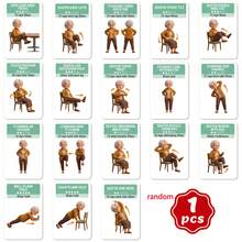 Elderly Standing & Sitting Full Body Workout Cards, Clear Illustrated Action Guide, Ideal Home Fitness Reference - Multicolor - View 6