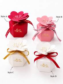 7pcs/4 Styles Floral Gift Boxes With Flower Lid, Elegant Candy Cookie Snack Packaging Boxes, Suitable For Birthday Party, Anniversary, Holiday Celebration - View 5