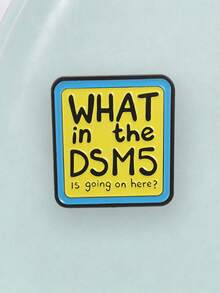 Funny Psychology Quote Enamel Pin, Square Slogan Lapel Brooch For Backpack Jacket, Therapist Gift - Multicolor - View 6