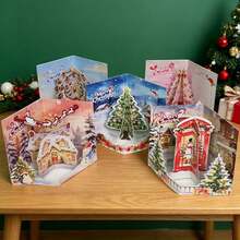 1pc Creative 3D Pop-Up Christmas Greeting Card Holiday Blessing Thank You Card - Multicolor - View 2