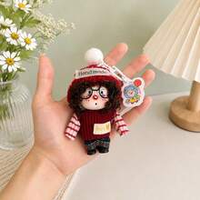 1pc Handmade Clay Pendant Doll Adai Figurine Bag Charm Keychain Accessory Doll Clothes Decor (Random Color Random Style) - one-size - View 9