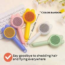 1pc Cat Deshedding Comb, Bath Massage Cat Brush, Floating Hair Rabbit Comb, Tangle Detangling Cat Comb - Multicolor - View 6