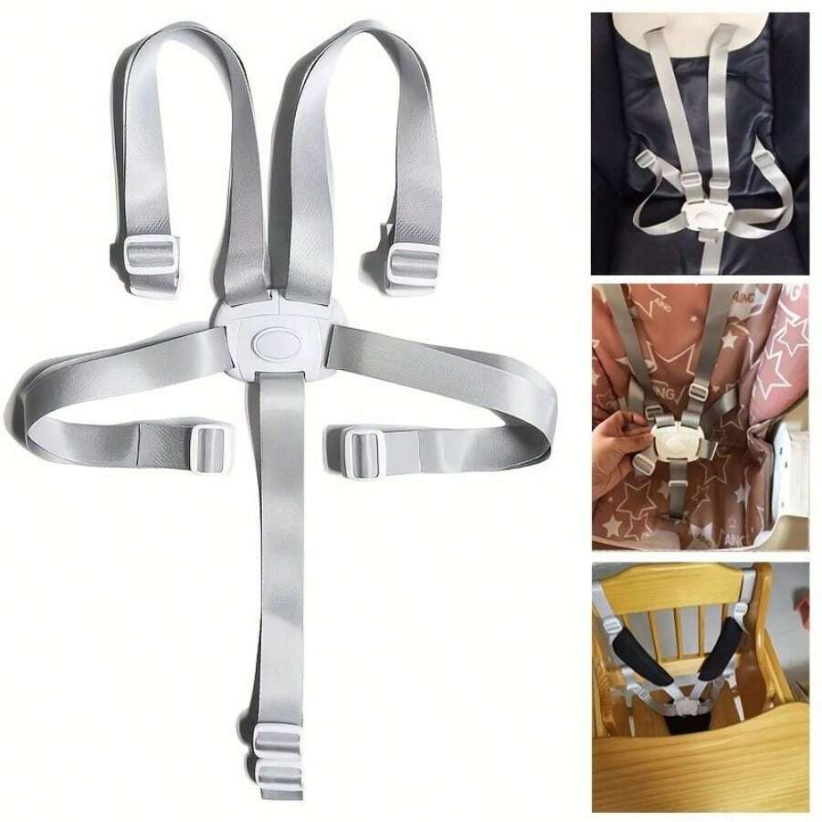 Universal Baby Safety Belt 3/5 Point Harness Dining Feeding Chair Belts Baby Protection Belt Lunch Seat Car Sleeping Fixed Belt - one-size - View 1