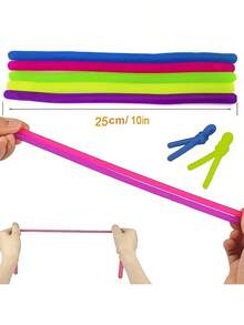 10pcs 5 Different Monkey Noodle Sensory Stretchy Fidget Toys - Stress And Anxiety Relief Gift - Pull And Stretch Soft Rubber Strings For Classroom Rewards And Birthday Party Favors,Fidget Toys,Stocking Fillers,Sensory Toys,Stocking Fillers,Fidget Toys,Stocking Stuffers,Fidget,Sensory Toys,Fidget Toys,Fidget Toys,Sensory Toys,Sensory,Squishy,Fidget Toy,Stress Ball - Multicolor - View 4