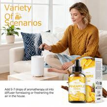 Paket Minyak Tubuh Roll-On Nanas Hllozzi & Minyak Esensial Wangi, Aroma Tropis yang Menyegarkan, Minyak Tubuh Portabel untuk Penggunaan Saat Bepergian, Minyak Aroma untuk Diffuser, Humidifier, Perawatan Kulit Sehari-hari dan Hadiah untuk Semua Kesempatan - 5ml minyak roll-on tubuh nanas + 30ml minyak esensial wangi nanas - View 4