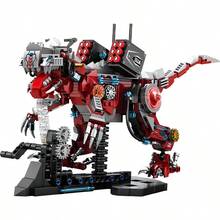 Ancient Beast Building Blocks Chinese Model Series Mechanical Tyrannosaurus Rex Ancient Mechanical Dinosaur 600pcs Desktop Ornament Display Piece Birthday Gift - Bagged - Mechanical T-rex [Hand-crank Version] 600pcs - View 6