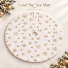 Tree Skirt, Carpet, Decorative Scene Arrangement, Ornaments, Knitted Gifts, Photography Props.Christmas Tree Apron, - 1PC - View 2