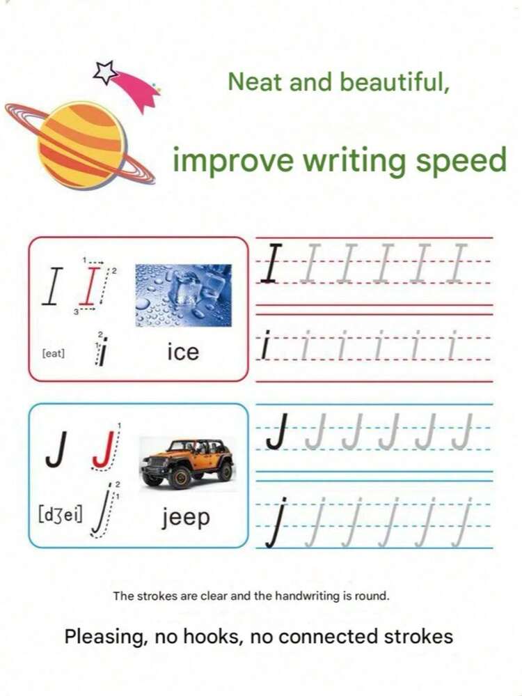 1pc/4pcs Reusable Magic Handwriting Practice Book, Calligraphy Copybook, Suitable For Children, Magic Writing Pad, Tracing Book, Holiday Gift, Stationery Gift, Learning Supplies, Birthday Gift, Christmas - No Pen Needed, Can Write With Regular Ballpoint Pen. (Color And Details Random) - Multicolor - View 3