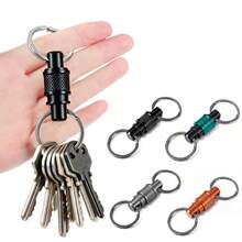 MIYIN Quick-Release Dual-Section Detachable Keychain - Spring Lock Design, Easy Assembly And Disassembly, Unisex, Suitable For Valet Parking Keys (Can Quickly Detach Car Keys To Give To Valet), Flashlights And DIY Craft Accessories, Fashion Accessory, Essential Accessory - Multicolor - View 2