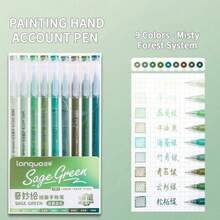 Languo New Release 6pcs/9pcs Gradient Color, 168 Colors, 252 Colors Gift Bag, Handwriting Pen, Highlighter, 0.5mm Nib, Transparent Barrel, Suitable For Painting, Marking, Student Notes, Drawing, Making Manuals, Office Use - Multicolor - View 20
