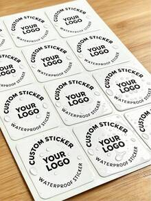 [High Quality PVC Stickers]Customized Square Stickers 1/5/10/20/30/50pcs, Available Sizes 3/4/5/6/7/8/9CM, Peel And Stick, Can Upload Custom Images, QR Codes, Text, Suitable For Commercial Stickers, Label Stickers, DIY Crafts, Weddings, Parties - Multicolor - View 7