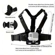 Action Camera Chest Mount Harness Head Strap Kit For Bike Motorcycle Ski - Multicolor - View 5