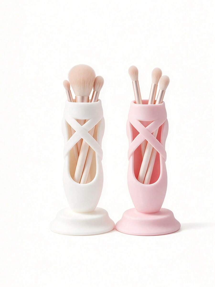 Ballet Themed Cosmetics Organizer , Multifunctional Box, Pen Holder , Storage Box,Suitable For Dance Studio Decoration Desktop Storage Makeup Brush Holder Perfect Ballet Dancer Gift And Modern Home Decor For - Multicolor - View 1