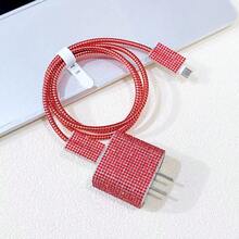 Set Casing Charger Bling 5 Buah, Kompatibel dengan Apple 11/12/13/14, Termasuk Stiker Berlian Berkilau, Pelindung Kabel - Bahan TPU, Kompatibel dengan Charger Apple 18W/20W - Beraneka warna - View 16