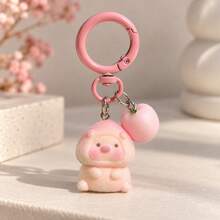 1 buah/2 buah Liontin Babi Peach Berbulu Kartun untuk Wanita, Gantungan Kunci Aksesori Peach, Gantungan Tas Lucu, Aksesori Koper - Berwarna merah muda - View 3