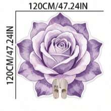 1 pieza Alfombra decorativa con flores púrpuras en flor, alfombra de mariposa dulce y fresca, alfombra pequeña para sala de estar, alfombra de baño, lavable - Multicolor - Ver 12