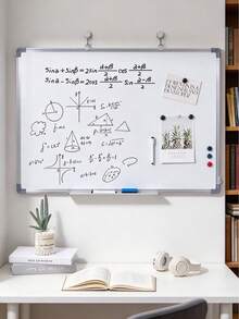 1pc Magnetic Aluminum Message Board, Desktop And Wall Mounted Dual Use, Equipped With Marker Pen, Aluminum Alloy Frame, Smooth Writing Surface, Erasable Message Board, Suitable For Home, Office, Classroom And Apartment - Multiple Specifications - View 5