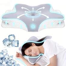 Butterfly-Shaped Memory Foam Neck Pillow, Ergonomic Design For Exquisite Comfortable Sleep, Soft And Caring Women's Halloween Costume Home Gift, Bed Pillow - Multicolor - View 4