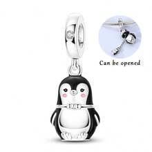 1Pc Sparkling Silver Plated Assorted Design Flowers Animals Charm For Bracelet Necklace Large Hole Spacer Jewelry Making Gift Perfect For Lovely Gifts - Silver - View 18