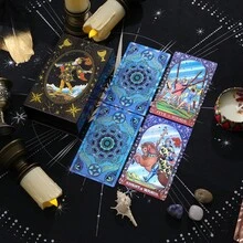 Gold Foil Tarot Cards Plastic Waterproof Tarot Cards Full Set Color Printed Tarot Cards Tabletop Game Cards, Tarot, Tarot Cards Deck - Multicolor - View 6