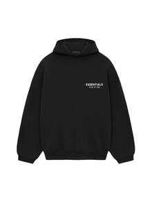 مجموعة ملابس الشارع للجنسين Fear of God ESSENTIALS FW24 - الأسود - مشاهدة 1