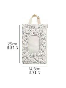 1Pc Floral Quilted Wet Wipes Storage Bag With Handle, Portable Reusable Tissue Dispenser Pouch For Mom Travel Daily Use - Multicolor - View 11