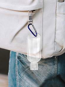 Transparent Keychain Bottle With Flip Lid, Portable Travel Refill Container, Suitable For Hand Soap, Shampoo, Body Wash, Lotion, Home Bathroom Autumn Back To School Decor Accessory - Multicolor - View 5