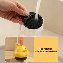 1pc Yellow Duck Smart Automatic Cat Teaser Toy With Bird Chirping Sound, 360° Rotating Interactive Pet Toy, USB Rechargeable 2-In-1 Replaceable Feather & Bird Accessories, High Elasticity Carbon Steel Rod, Detachable Washable Base, Indoor Kitten Self-Entertainment Exercise Toy - Yellow - View 7