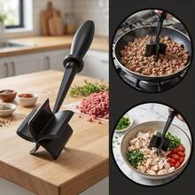 1pc Meat Grinder, Meat Chopper, Heat-Resistant Pulverizer, Suitable For Hamburger Meat, Ground Meat, Minced Beef, Chopper, Premium Meat Crusher And Grinder, Used For Making Hamburgers, Beef, Turkey And More - Multicolor - View 5