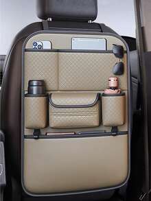 1pc Car Seat Back Storage Bag, Car Seat Back Organizer, Car Interior Tissue Box Holder, Car Seat Back Storage Rack - A - View 3