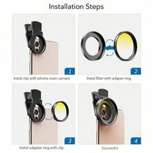 7-In-1 Phone Lens Filter Set 52mm 32mm Star Gradient Universal For Phone And DSLR Quick Mount Creative Photography - A - View 10