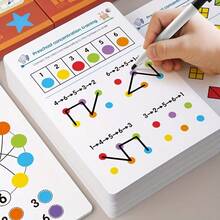 32 Pages Reusable Learning Workbook, Pen Control Training, Comes With 2 Pens + 1 Eraser, Visual Tracking Focus Improvement Interactive Games, Enhance Thinking Ability, Educational Learning Tool, Christmas Gift - A - View 1