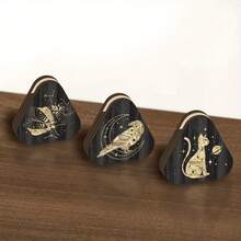 3pcs Wooden Card Holder_Sun & Pattern, Suitable For 2026 New Year, Valentine's Day And Various Occasions - View 11