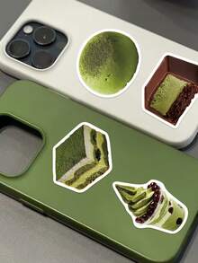 50pcs Matcha Dessert Stickers, Waterproof Vinyl Stickers, Suitable For Water Bottles, Laptops, Scrapbooks, Planner DIY Decoration - Multicolor - View 5