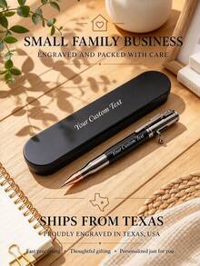 Men's Engraved Tactical Bullet Pen, Personalized Military Gift - Sets - View 6