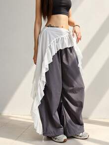 Selendang Pinggul Chiffon Berlapis untuk Tari Jazz, Celemek Pinggang Transparan Berumbai, Penutup Pinggul Rumbai Gaya Y2K, Aksesori Tari Hip Hop Gaya Jalanan, Selendang Pinggang Serbaguna - MultiWarna - View 14
