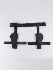 1 PC Adjustable PU Leather Thigh Pouch Belt, Medieval Leg Harness Costume Accessory For Cosplay & LARP Halloween - ZSJ - View 7