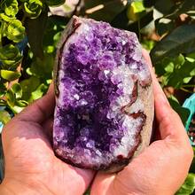 1pc Amethyst Quartz Cluster - Bohemian Style Home Decor, Jewelry Making, Perfect Gift For Valentine's Day, Thanksgiving, And Christmas - Violet Purple - View 5